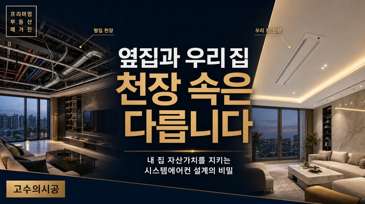 옆집과 우리 집 천장 속은 완전히 다릅니다
