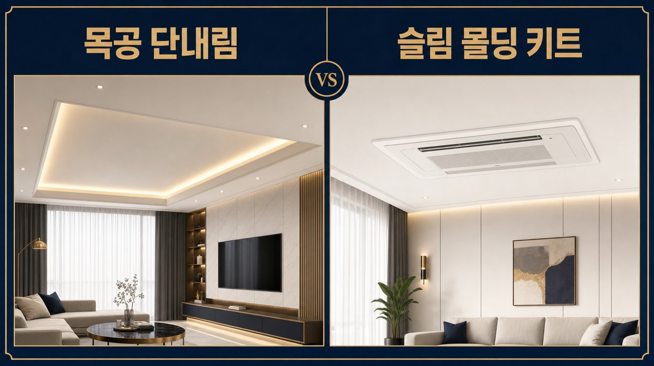 호텔 감성 단내림 vs 개방감 지키는 경제적 슬림 키트
